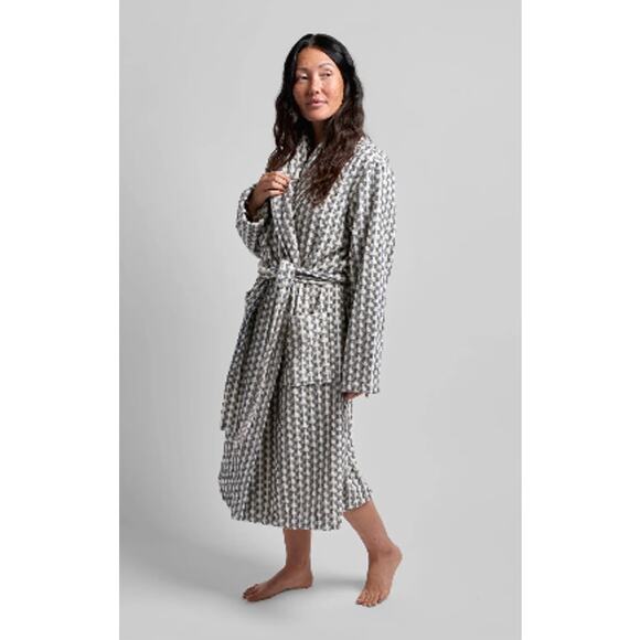 NWT Parachute Organic Mosaic Robe Large Moss and Dusk Cozy - Picture 1 of 12